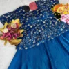 Sequins Embroidered Peplum Lehenga Choli in Space Silk | Fully Stitched Festive Flared Lehenga Set - Image 16