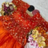 Sequins Embroidered Peplum Lehenga Choli in Space Silk | Fully Stitched Festive Flared Lehenga Set - Image 5