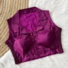 Shirt Collar Silk Saree Blouse Readymade – Sleeveless Padded Designer Blouse with Stretch Side Smocking (Size 38 to 42) - Image 21