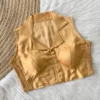 Shirt Collar Silk Saree Blouse Readymade – Sleeveless Padded Designer Blouse with Stretch Side Smocking (Size 38 to 42) - Image 22