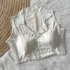 Shirt Collar Silk Saree Blouse Readymade – Sleeveless Padded Designer Blouse with Stretch Side Smocking (Size 38 to 42) - Image 4