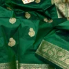 Silk Mark Certified Pure Katan Handloom Silk Saree | Rich Zari Border & Pallu Traditional Wedding & Party Wear Saree - Image 22