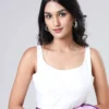 Sleeveless Designer Saree Blouse for Women | Ready-Made Scoop Neck Party Wear Blouse with Back Tie-Up - Image 3