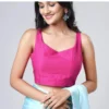 Sleeveless Designer Saree Blouse for Women | Ready-Made Scoop Neck Party Wear Blouse with Back Tie-Up - Image 6