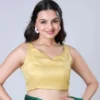 Sleeveless Designer Saree Blouse for Women | Ready-Made Sweetheart Neck Party Wear Blouse with Back Tie-Up