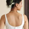 Sleeveless Raw Silk Saree Blouse | Plain Deep U-Back Neck Readymade Choli [Multiple Colors]