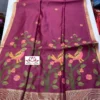 Soft Cotton Jamdani Saree with Bird Motif & Zari Border | Lightweight Summer Saree with Tassels - Image 7