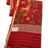 Soft Cotton Jamdani Saree with Bird Motif & Zari Border | Lightweight Summer Saree with Tassels - Image 8