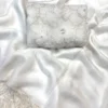 Soft Fancy Satin Silk Saree with Ribbon & Bead Work Net Blouse - Image 3