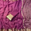 Soft Tissue Silk Saree with Real Ghungroo Work & Golden Zari Border - Image 11