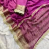 Soft Tissue Silk Saree with Real Ghungroo Work & Golden Zari Border - Image 3