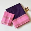 Soft Tussar Silk Daily Wear Check Saree | Lightweight Formal & Casual Wear Saree with Contrast Rich Pallu & Blouse