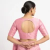 Solid Raw Silk Readymade Blouse with Back Cutout Design – Ready to Wear, Padded Choli - Image 4