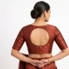 Solid Raw Silk Readymade Blouse with Back Cutout Design – Ready to Wear, Padded Choli - Image 6
