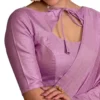 Solid Raw Silk Stitched Saree Blouse – Front Dori Tie-Up Neck, Back Zipper & Elbow Sleeves - Image 6