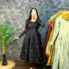 South Mul Chanderi Embroidered Anarkali Kurti with Dupatta | Festive Flared Gown Set (Length 48") - Image 14