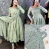 South Mul Chanderi Embroidered Anarkali Kurti with Dupatta | Festive Flared Gown Set (Length 48") - Image 9