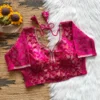 Stretchable Banarasi Borcade saree Blouse - Image 3