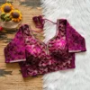 Stretchable Banarasi Borcade saree Blouse - Image 8