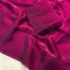 Two-Tone Fendy Satin Saree with Designer Cutdana & Beads Work Blouse Piece - Image 3