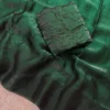 Two-Tone Fendy Satin Saree with Designer Cutdana & Beads Work Blouse Piece - Image 5