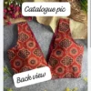 Wholesale Ajrakh Print Deep V-Neck Celebrity Blouse – Padded Sleeveless Back Open Saree Blouse (Free Size 32–44 | Plus Size Available) - Image 2