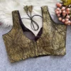 Wholesale Bollywood Sabyasachi Banarasi Silk Padded Blouse - Readymade Designer Party Wear Blouse - Image 12
