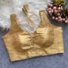 Wholesale Bollywood Sabyasachi Banarasi Silk Padded Blouse - Readymade Designer Party Wear Blouse - Image 5
