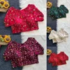 Wholesale Crush Silk Floral Embroidered Readymade Blouse | Side Elastic Stretchable (38 to 42) - Image 2
