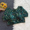 Wholesale Crush Silk Floral Embroidered Readymade Blouse | Side Elastic Stretchable (38 to 42) - Image 5