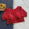 Wholesale Crush Silk Floral Embroidered Readymade Blouse | Side Elastic Stretchable (38 to 42) - Image 6