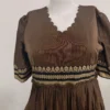 Wholesale Handloom Cotton Long Frock with Zari Border & Scallop Neck | Manufacturer Price