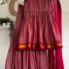 Wholesale Handloom Silk Sharara Suit & Peplum Set - Image 2