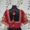 Wholesale Masaba Style Silk Bridal Readymade Blouse – Padded Back Open Dori Choli with Glass Sleeves (Free Size 32–44 | Plus Size Available - Image 3