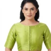 Wholesale Plain Raw Silk Blouse Manufacturer | Trendy Designer Saree Blouses Bulk - Image 3