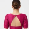 Wholesale Plain Raw Silk Saree Blouse | Designer Front Buttoned & Back Open Blouse Bulk Supplier - Image 3