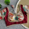 Wholesale Pure Crape Silk & Roman Silk Wedding Blouse | Ready Made Designer Padded Blouse - Image 5