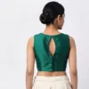 Wholesale Readymade Saree Blouses | Designer Sleeveless Keyhole-Back Silk Blouse Bulk Supplier - Image 2