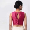 Wholesale Readymade Saree Blouses | Designer Sleeveless Keyhole-Back Silk Blouse Bulk Supplier - Image 6