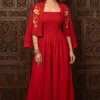 Women 2-Piece Mulmul Cotton Shrug Dress Set | Fits Up to 44 Bust - Image 11