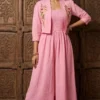Women 2-Piece Mulmul Cotton Shrug Dress Set | Fits Up to 44 Bust - Image 3