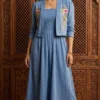 Women 2-Piece Mulmul Cotton Shrug Dress Set | Fits Up to 44 Bust - Image 7