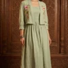 Women 2-Piece Mulmul Cotton Shrug Dress Set | Fits Up to 44 Bust - Image 8