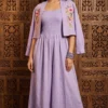 Women 2-Piece Mulmul Cotton Shrug Dress Set | Fits Up to 44 Bust - Image 9