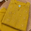Women Pure Cotton Chikankari Kurti with Palazzo Pant Set | Ethnic Festive & Daily Wear Co-ord (Sizes M–3XL) - Image 5