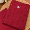 Women Pure Cotton Chikankari Kurti with Palazzo Pant Set | Ethnic Festive & Daily Wear Co-ord (Sizes M–3XL) - Image 7