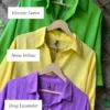 Women's Cotton Linen Blend Oversized Button-Down Shirt | Casual Loose Fit Pop-Up Collar Shirt (Free Size up to 44 Bust) - Image 3
