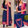 Women's Silk Cotton Festival Wear Kurti Set with Contrast Zari Weaving Dupatta | S to 3XL - Image 13