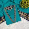 Women's Silk Cotton Festival Wear Kurti Set with Contrast Zari Weaving Dupatta | S to 3XL - Image 16