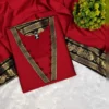 Women's Silk Cotton Festival Wear Kurti Set with Contrast Zari Weaving Dupatta | S to 3XL - Image 24